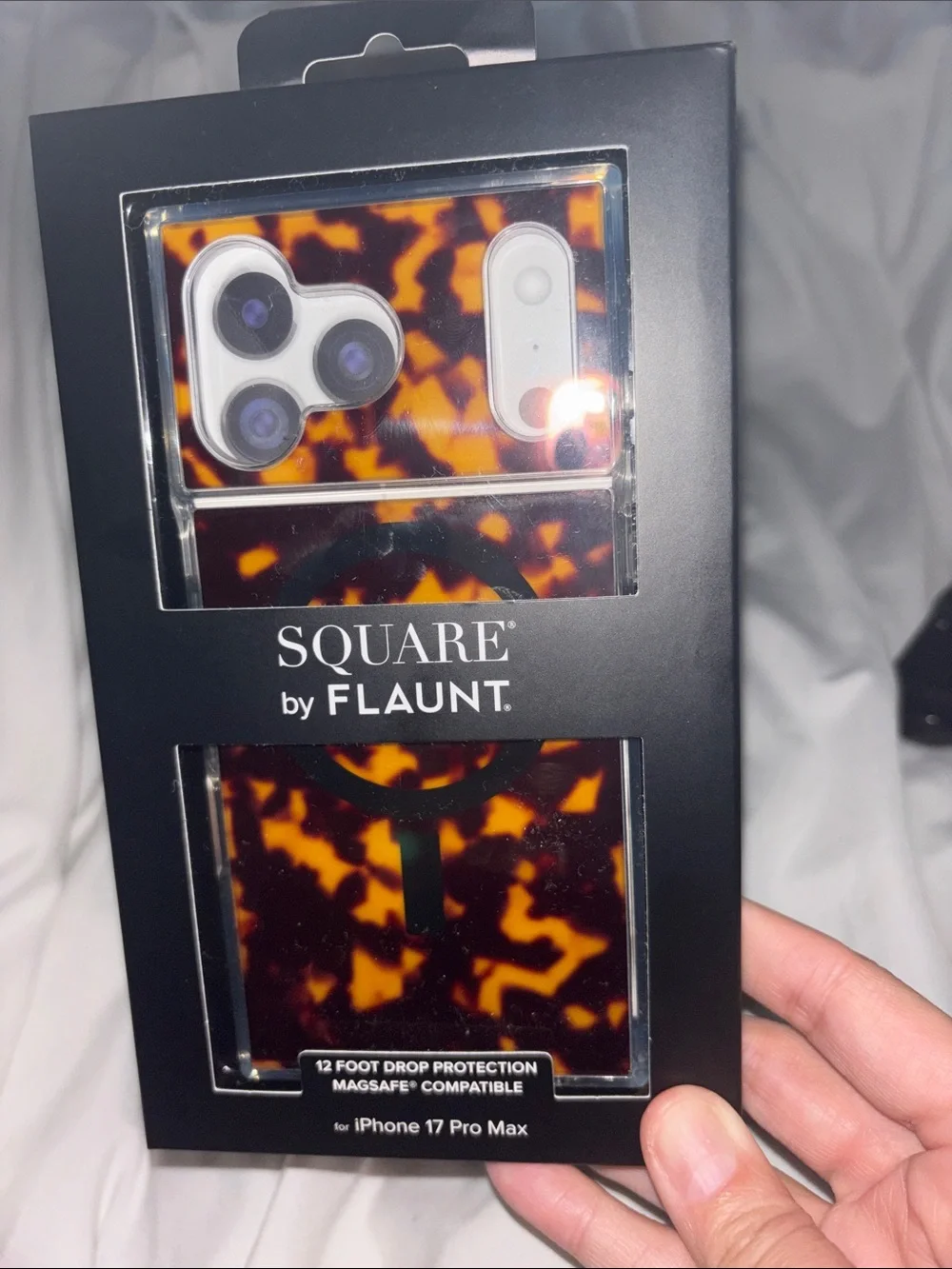 Tortoiseshell Square by Flaunt IPhone 17 Promax MagSafe - Brown/Black